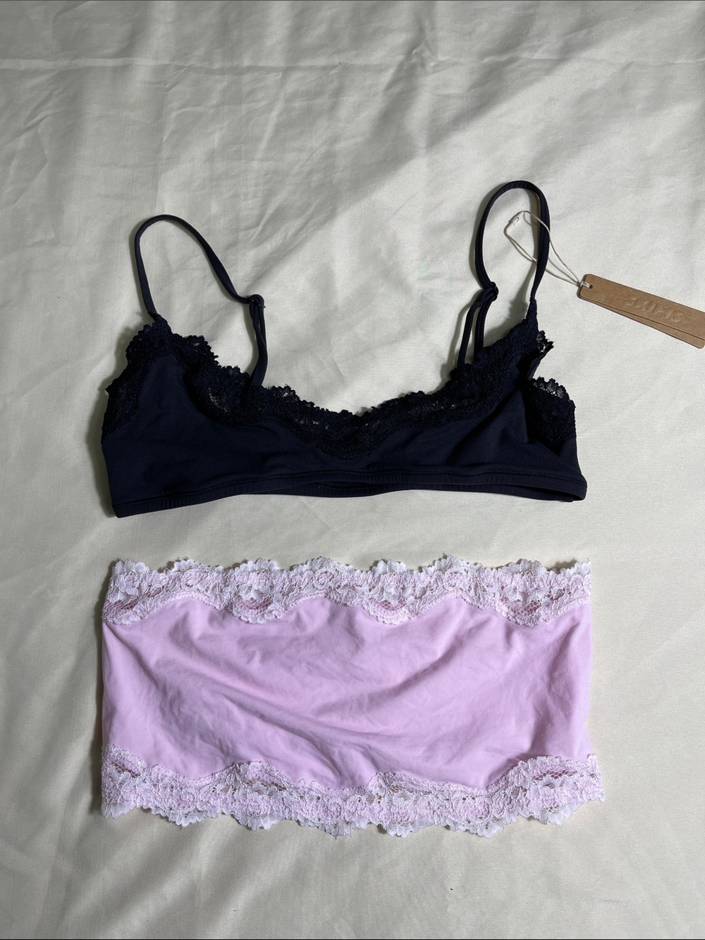 SKIMS 2-Piece Fits Everybody Lace Bralette/Bandeau Set NWT/NWOT